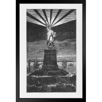 Statue Of Liberty Victorian 1878 Engraving Matted Framed Art Print Wall Decor 20X26 Inch -  Red Barrel Studio®, 59A3C263F4114EF185A617C7BABA6F67