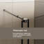 Porte de douche coulissante en verre, l 30-60 po x H 72 po, 1/4 po d'épaisseur, finition noire | Idée de cadeau