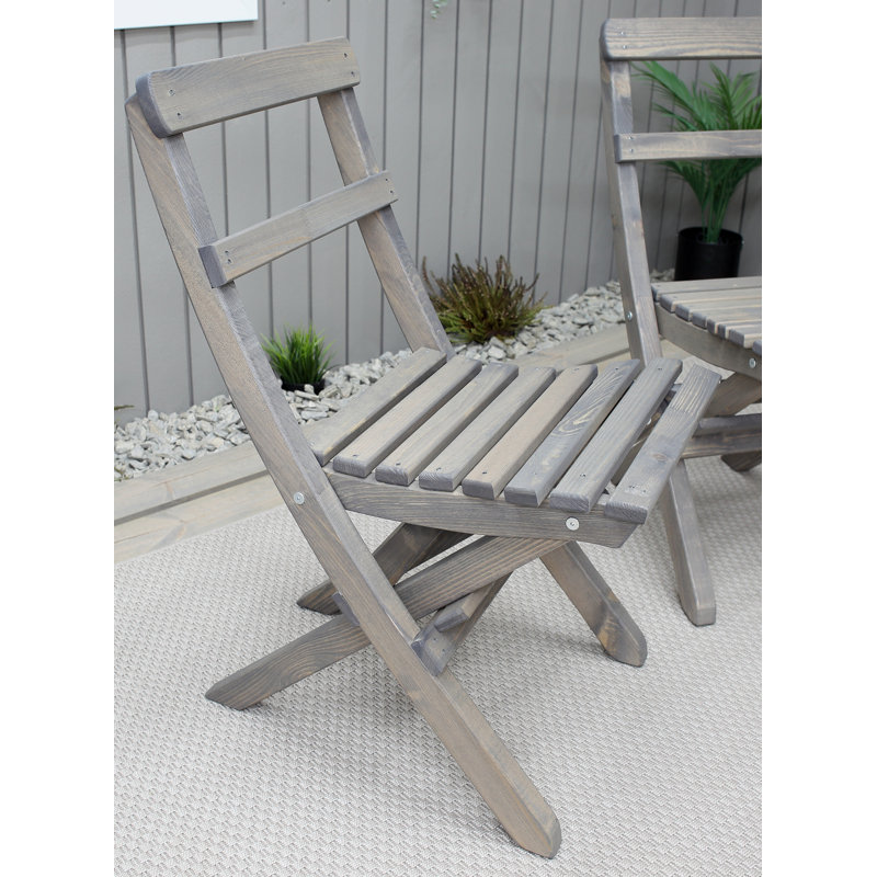 Arlot Folding Patio Dining Side Chair, Ashgrey