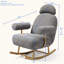 Modern Sherpa Fabric Nursery Rocking Chair-107286198