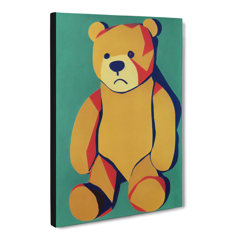 CAN-V0523-2669X Vintage Teddy Bear - Wrapped Canvas Print, 76cm H x 50cm W x 3cm D