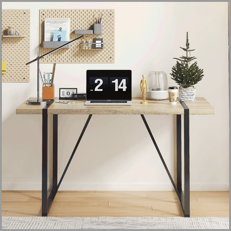 Table de salle à manger Rustic Industrial, Natural, 29.9"H x "55.1"L x 31.4"W