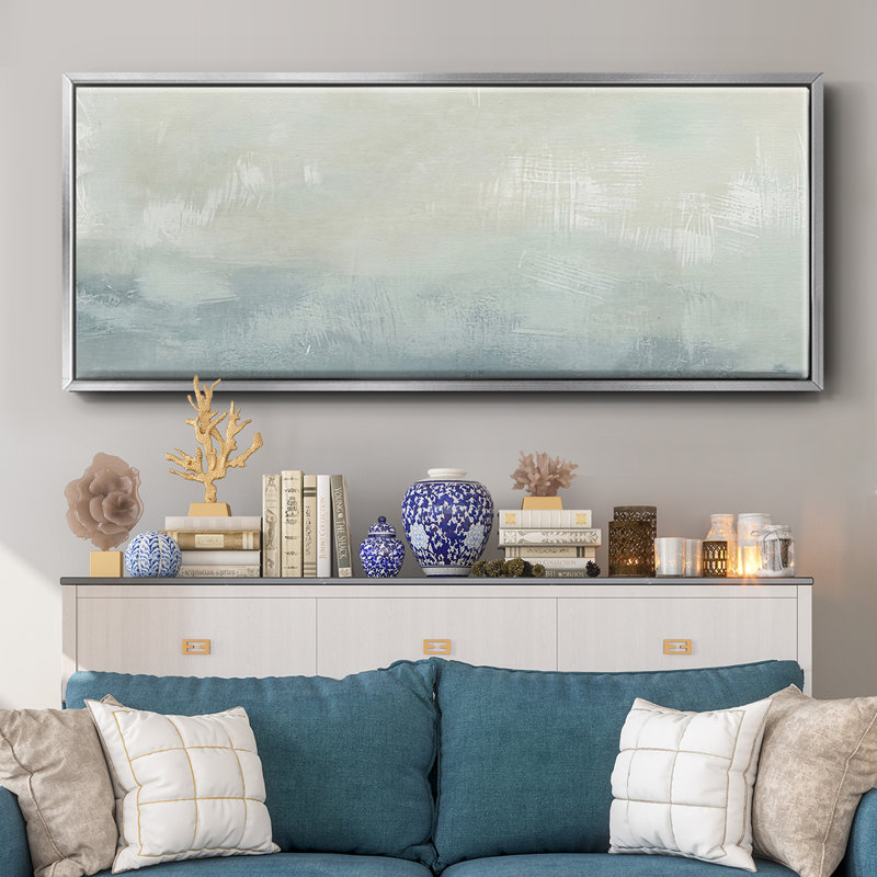Tone Scape VI- Framed Canvas, 8" H x 20" W