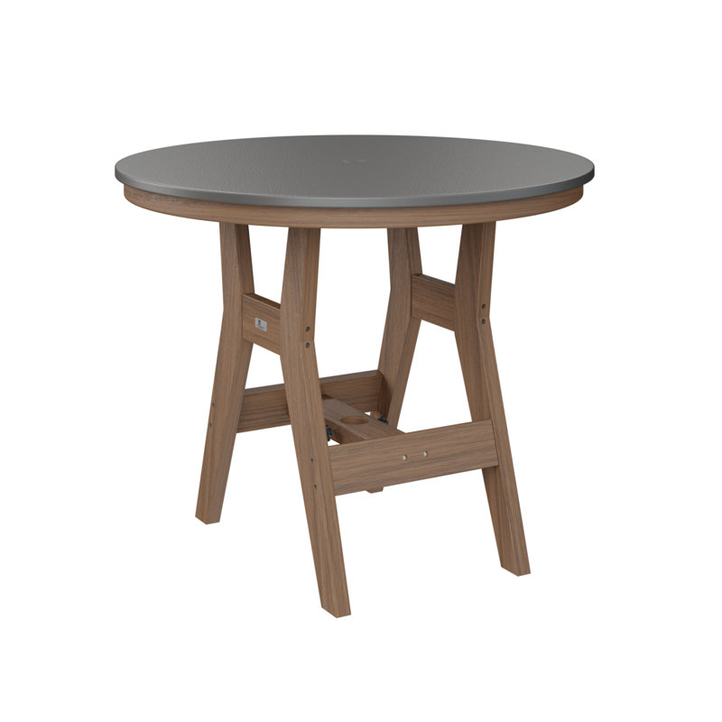 Table de salle à manger ronde de 38 po Berlin Gardens Harbor, Acajou antique, H 30,37 po x l 38 po x P 38 po