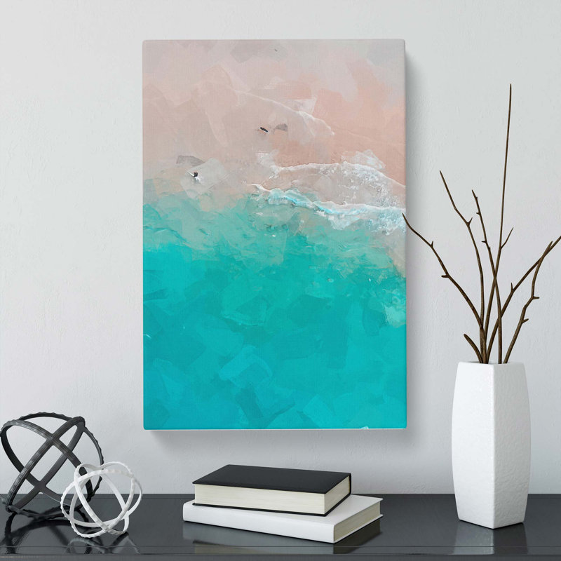 The Gold Coast Beach In Australia In Abstract - Wrapped Canvas Painting, 76cm H x 50cm W x 3cm D