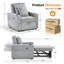 Zuliana Convertible Sleeper Sofa Bed, Pull Out Couch with Adjustable Backrest Recliner Chair