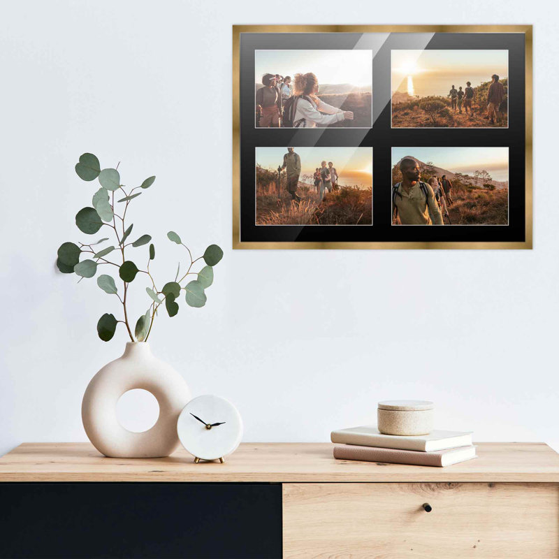 Cadre en bois, 5 po x 7 po, 12 po x 16 po, Bronze / noir