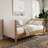 Besan Solid Wood Boucle Upholstered Twin Daybed-266135917