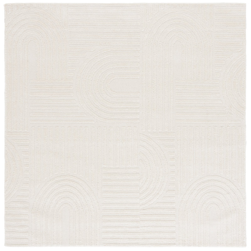 Erzhan Performance Geometric Rug, Square 6'