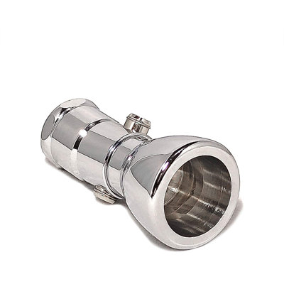 Shower Head Solid Brass Construction With Push Button Flow Control Or Cut Off, Water Saver, Polished Chrome