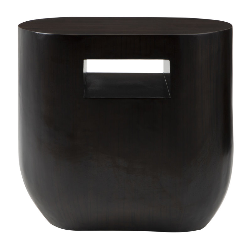 Xena Solid Wood Drum End Table