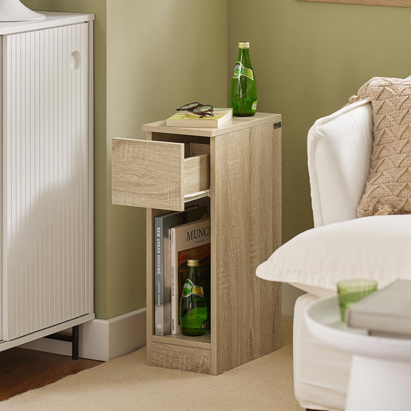 Bergmundur 20cm W Bedside Table, Natural