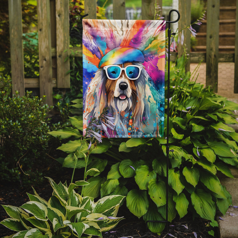 Drapeau de jardin Hippie Dawg, Bearded Collie