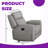 Contour Arms Manual Recliner - Transitional Style with Wide Seat & Top Grain Leather-935281132