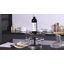 1 Bottle Solid Wood Tabletop Wine Bottle & Glass Rack in Brown 