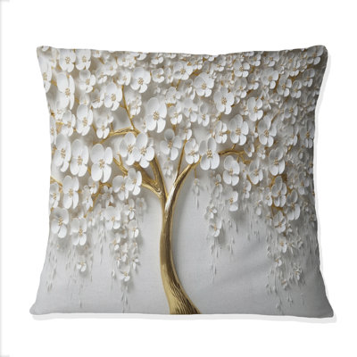 Orchidée blanche Garden Of Branches Iii I - Coussin imprimé floral