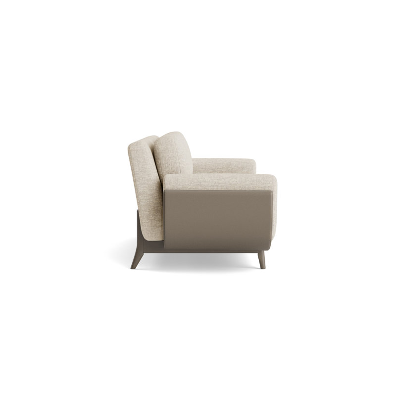 Regatta 100 Sofa, Textured Slub Weave-Toffee/Greenwich-Pewter, Driftwood