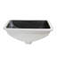 Lavabo de salle de bain rectangulaire encastré YINGZE, lavabo de meuble-lavabo sous le comptoir en céramique noire 21 po, meuble-lavabo moderne sous le comptoir pour meuble-lavabo de salle de bain-133148354