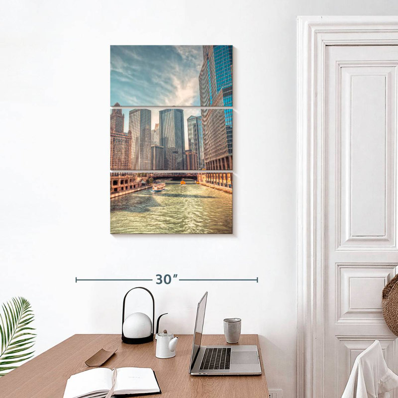 Nicci Exploring Chicago River, 32" H x 20" W
