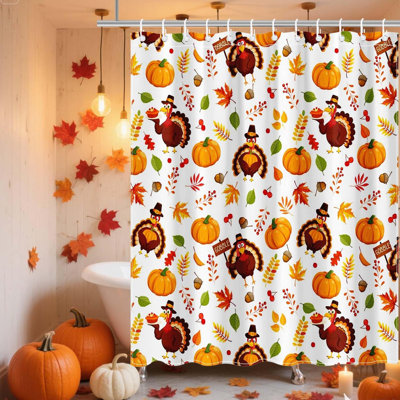 Rideau de douche Happy Thanksgiving