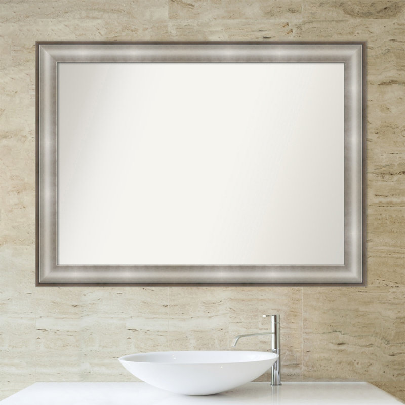 Miroir de salle de bain Imperial, Argent, H 32 po x l 43 po
