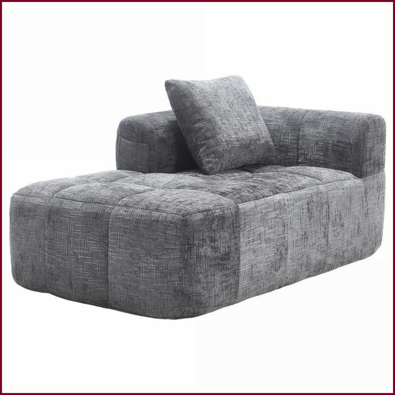 Causeuse moderne en chenille minimaliste - Canapé ergonomique pour 2 personnes dans la chambre à coucher - Mousse à rebond rapide | Chenille | Dossier rembourré | Accoudoirs évasés