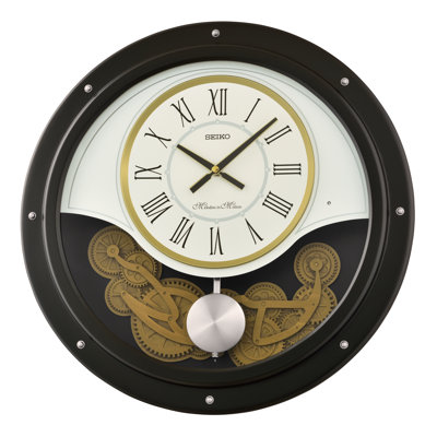 QXM617KLH Pendulum Melodies Clock, Black