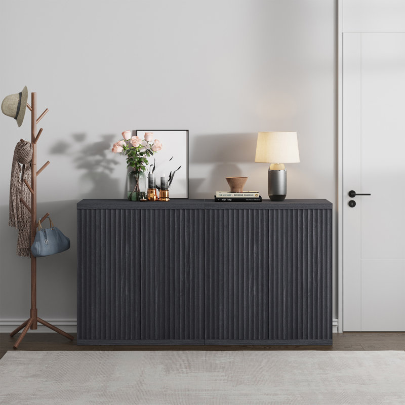 Armoire d'appoint avec tablettes réglables Cesiro, Aulne gris foncé, 3