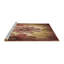 Tapis 100% à motifs lavables à la machine 2989-WSH-PAT2755-BRN-68221791