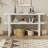 Narrow Console Table with Marble-Effect Top, Retro Entryway Table with Open Shelf, Sofa Table for Entryway, Hallway and Living Room (Espresso)-1882794805