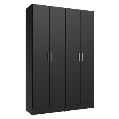 Hokku Designs Kitchen Set 2 Pantry Storage Cabinet with 10 Utility Shelves 47"L Wooden Organization Unit for Kitchen by Hokku Designs