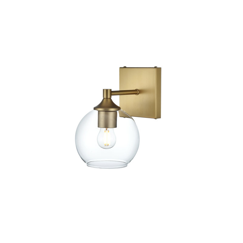 Lumière de meuble-lavabo à intensité variable, Doré, H 9 po x l 6 po x P 6 po, Une lumière
