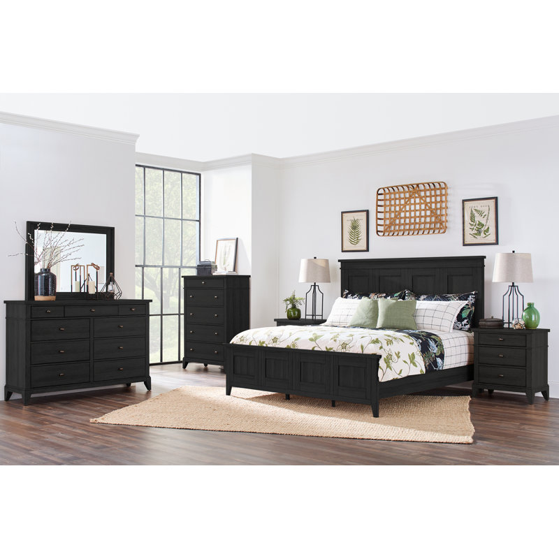 Commode 5 tiroirs Mya, Noir