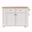 48 Inch Kitchen Island With Drop Leaf,Power Outlet,Internal Storage Rack,Rolling Kitchen Storage Cart On 5 Wheels With 5 Open Side Racks For Kitchen(Not Include Stools)-584433749