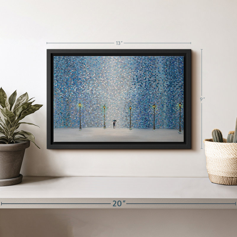 Love «Kiss Under The Rain», reproduction sur toile, H 9 po x l 13 po