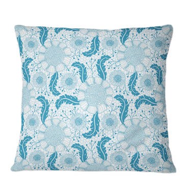 Light Blue Floral Linen Decorative Throw Pillow – The Well Appointed House