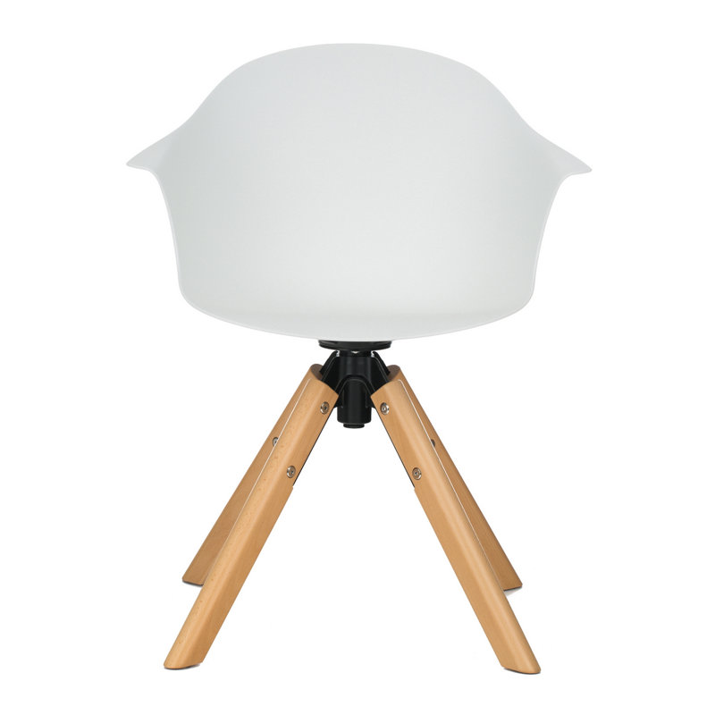 Chaise avec accoudoirs Barvick, Blanc, 2