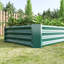 2 pots de jardin rectangulaires surélevés en métal vert 6 × 3 × 1Ft-130594104-130594105