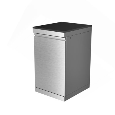 Armoire de rangement pour îlot de cuisine en acier inoxydable (ouverture à droite)