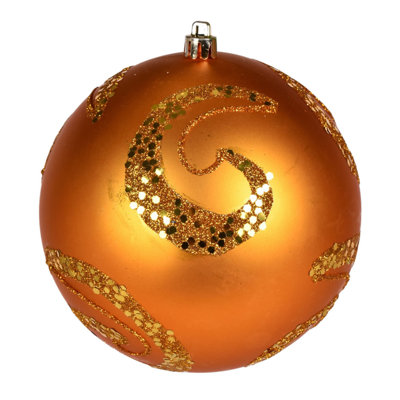Ornement boule mat à paillettes