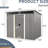 8 X 6 Ft Outdoor Storage With Lockable Doors & Transparent Panel - And Rust- Galvanized Steel 8Ft 6Ft Sliding Keeps Items Dry Protected