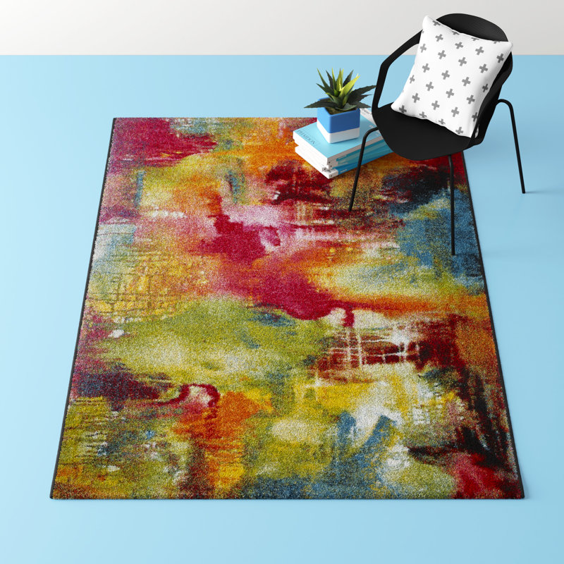 Sunrise area rug Machine Woven Rectangle Multi coloured, Rectangle 160 x 220cm