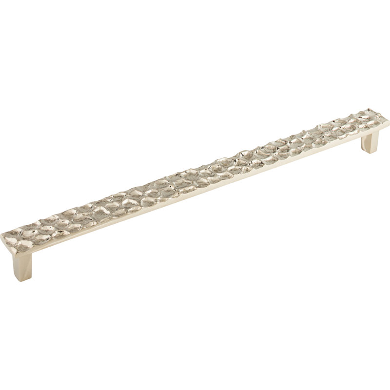 Cobblestone 12 9/16" Center to Center Bar Pull, Polished Nickel, 12 9/16" Center to Center