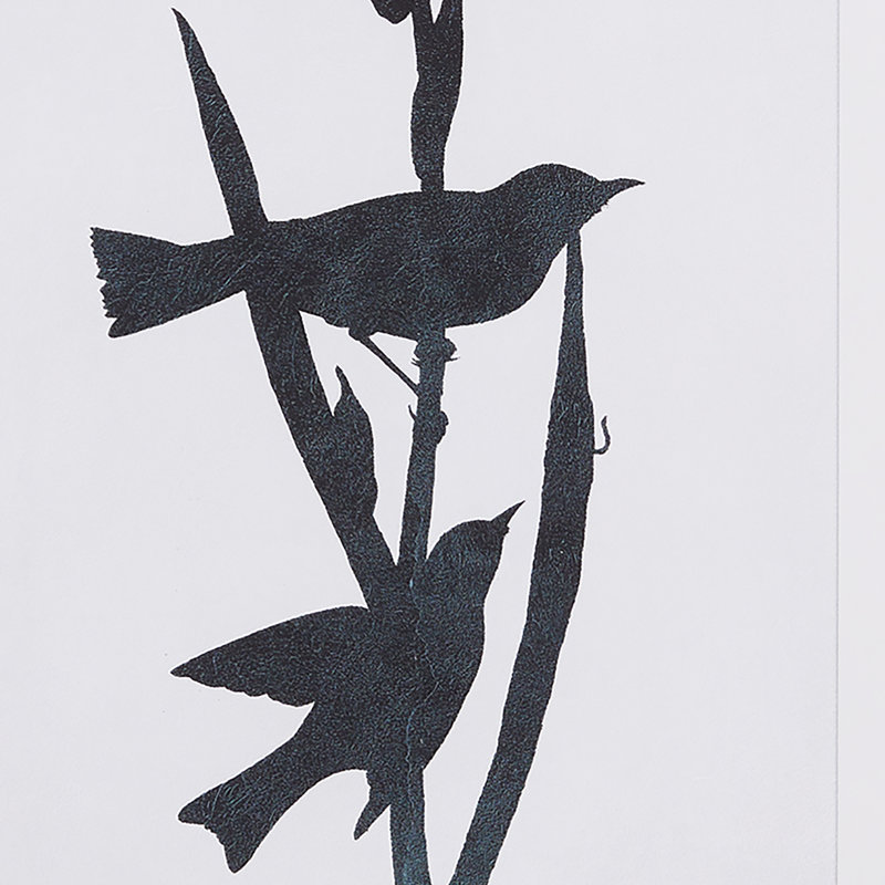 «Bird Silhouette» de Saltillo - ensemble de 4 reproductions encadrées sur papier