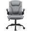 Chaise de bureau ergonomique inclinable avec accoudoirs réglables, fonction berçante et roulettes pivotantes à 360 °-1411308859