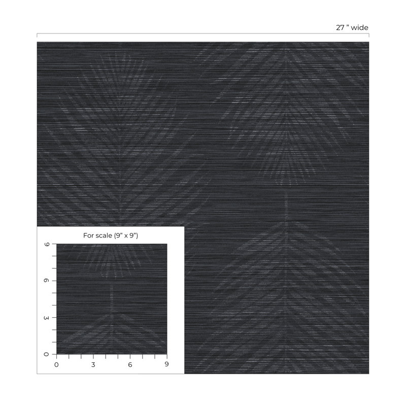 Papier peint en vinyle gaufré Ivy Bronx Designs Kotka, Noir / argenté