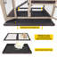 Cage à lapin avec cage pour lapins et 2 plateaux profonds sans fuite - 4 roulettes incluses pour l'extérieur (café)-186460314