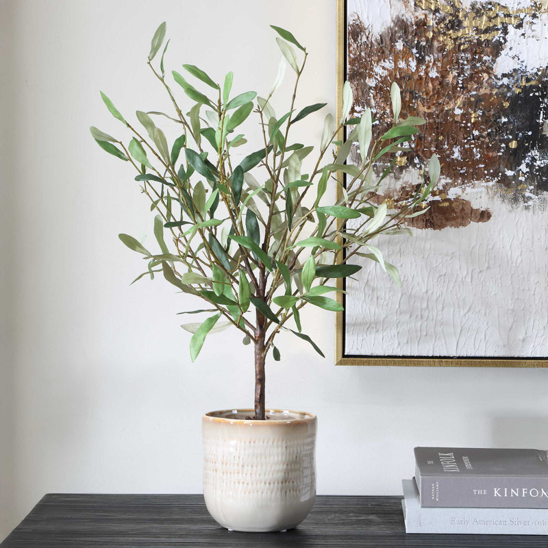 Uttermost Solea Olive Accent & Textured Vase