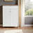 Diora White & Brown Finish 5-Shelf & 1-Drawer Shoe Storage Cabinet, 44.94" H X 30.51" W X 14.35" D