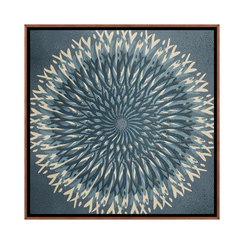 Spin by Kimberly Allen - Painting on Canvas, Brown Floater Frame, 45.72 cm H x 45.72 cm W